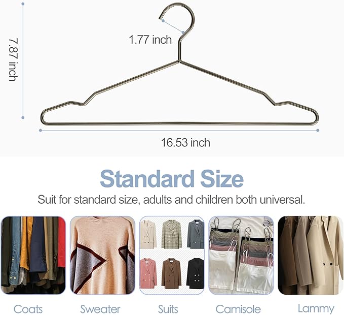 SPECILITE Metal Wire Clothes Hangers Bulk 30 Pack with Notches for Standard Size Coats, Shirts, Suits, Pants, Heavy Duty, Space-Saving, Black