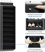 REGELETO 10 Tiers Large Size Over the Door Shoe Organizer Storage, Hanging Shoe Rack for Door with Deep Pockets, Fit 20 Pairs Shoe Organizer Holder for Sneakers and Boots (Black)