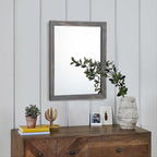 AAZZKANG Wooden Mirror Rectangle Rustic Mirrors for Wall Decorative for Bedroom Bathroom Living Room Entryway Hanging Home Decor