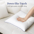 puredown® 22x22 Pillow Inserts Set of 2, Overfilled Down Alternative Decorative Pillows with 100% Cotton Cover, Plush Fluffy Throw Pillows for Couch, Sofa, Bed and Home Decor