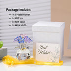 Arikyrist Crystal Multicolor Forget-Me-Not Bouquet Figurines Gifts for Women Flowers Collectible Decoration for Living Room Romantic Presents for Her Wife Mom Anniversary Birthday