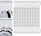 Mr. Pen- Space Saving Hangers for Clothes, 16 pcs, White, Plastic Multi Clothes Hangers Space Saving, 5 Slots, 360° Rotating Hooks