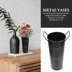 Alipis Metal Umbrella Stand Rack, Umbrella Holder Bin Basket Freestanding Cane Walking Sticks Holder, Arrangement Bucket Tall Floor Vase for Home Office Black