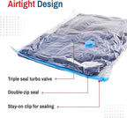 Spacesaver 4 Pack Large Vacuum Storage Bags for Comforters, Blankets & Clothes – Vacuum Sealed Compression Bags with Hand Pump – Space Saver Storage Bags for Bedding, Moving, Travel & Organization