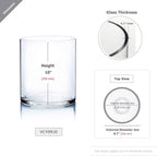 WGV Cylinder Vase, Width 9", Height 10", Clear Wide Large Diameter Flower Glassware, Floral Container, Planter Terrarium for Wedding Party Event, Home Accent Decor, 1 Piece