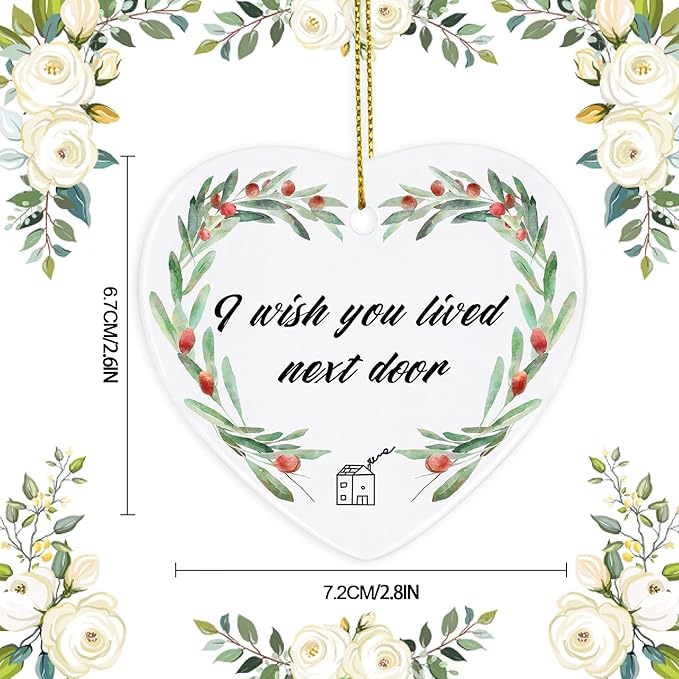 Jocidea Friendship Christmas Decorations - Sentimental Gifts for Women, Bridesmaid, Birthday, Long Distance Friends - Xmas Present