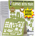 Triple Strength Clothes Moth Traps – Safe, Non-Toxic Closet Moth Prevention for Clothes & Wool – Pheromone Traps for House & Wardrobe Protection – 6 Pack
