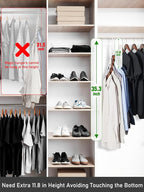 HOUSE DAY Closet Organizers and Storage, 8 Pack Magic Hangers Space Saving Clothes Hangers, Sturdy Plastic Hangers with 5 Holes for Wardrobe Closet Organization, College Dorm Room Essentials