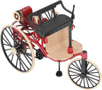 Fdit Retro Alloy Tricycle Ornament High Simulation Classic Car Model 1:12 Scale Decoration for Home, Ideal Model Collectors, Suitable for Wine Cabinet Entrance Decor, Durable and Sturdy Design (Red)