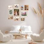 KTKDE 11x14 photo frames Set of 3 8 × 10 mats or 11x14 without MATS MDF covered wood grain paper frame, real glass 11 by 14 Studio Gallery Wall Art poster frame the best gift