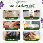 NaturoBliss Organic Lavender Essential Oil, 100% Pure Therapeutic Grade, Premium Quality, 1 fl. Oz / 30 ml - Perfect for Aromatherapy and Relaxation (30ml)