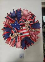 250th Anniversary Wreath for Front Door, USA 250th Anniversary Patriotic Wreath, Red White Blue America 250 Door Wreath, Handmade 250 Anniversary USA Wreath for Home Porch Wall Decor
