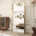 BEAUTYPEAK Full Length Mirror 64"x21", Standing Rectangle Floor or Wall-Mounted Mirrors for Living Room, Bedroom, Gold