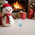 2pcs Glass Snow Globes: Clear Fillable Snow Water Globe Rubber Base Candy Bottle Jar for DIY Craft Home Christmas Winter Decoration 45mm