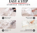 GENIE SPACE Premium Vacuum Storage Bags for Clothes, Bedding and Travel, Small Size 24x16 Inches, Airtight, Odor-Proof and Reusable Space Saver Bags with Double Zipper Seal, 2-Pack