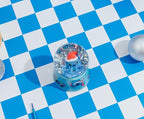 Disney Lilo & Stitch Santa Stitch Mini Light-Up Snow Globe with Swirling Glitter Display | 3 Inches Tall