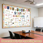 Employee Recognition Bulletin Board Decor - 20 Paper Cutouts Expressing Appreciation and Acknowledgment, Perfect for School, Classroom, and Office Wall Decor (Bohemia)