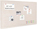 Cork Board Alternative, Decorative Foldable Felt Bulletin Board 24 * 16 Inches, Alternative Photo Board Self-Adhesive Vision Board, Decorative Pin Board (Rectangle Light Camel)
