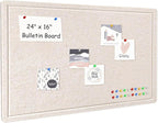 Cork Board Alternative, Decorative Foldable Felt Bulletin Board 24 * 16 Inches, Alternative Photo Board Self-Adhesive Vision Board, Decorative Pin Board (Rectangle Light Camel)