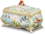 The Bradford Exchange Songbird Serenade Music Box, Joe Hautman Cardinal Art, 22K Gold Accents, Porcelain