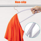 OIKA Hangers 50 Pack No Shoulder Bump - Space Saving Huggable Closet Hangers with 360° Rotating Hooks, Heavy Duty Non-Slip for Shirts, Pants, Coats (Black)