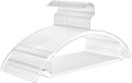 MIZGI Premium Clear Hangers (Pack of 50) Heavyduty-Acrylic No Shoulder Bump Suit Hangers - Space Saving Clothes Hangers,Rounded Hanger for Coat,Sweater,Jackets,Pants