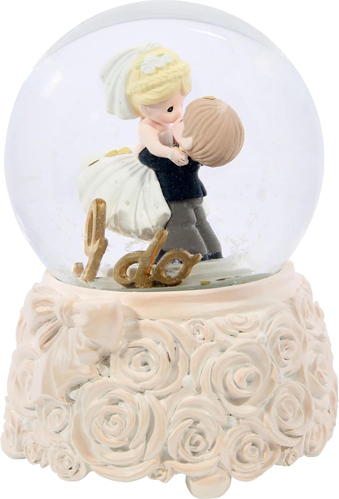 Precious Moments 252110 I Do, Today, Tomorrow, Always Wedding Couple Musical Snow Globe