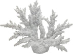 Etlemonde White Coastal Beach Coral Reef Decor Resin Statue - Faux Sea Coral Reef for Bathroom Shelf, Coffee Table, Nautical Beach House Home Decor Accent