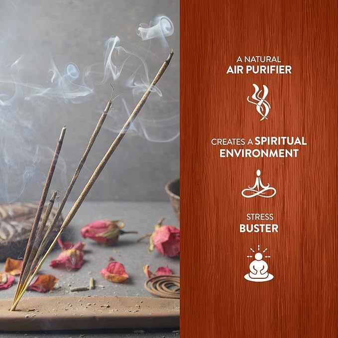 Hem Mountain Valley Masala Incense Sticks | Natural Fragrance of Sandalwood for Positivity | Smudge Healing Incense for Stress Relief & Cleansing | Gift Set - Pack of 12 (15 GMS Each)