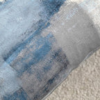 Grey Blue Abstract Art Artwork Pillow Cover, Gallery Modern Decorative Throw Pillows Cushion Cover for Bedroom Sofa Living Room 26 x 26 Inch Set of 2