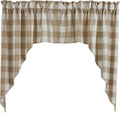 Park Designs Buffalo Check Natural Swag 72" x 36"