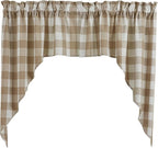 Park Designs Buffalo Check Natural Swag 72" x 36"