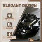 Coomin 5.9in Bigger Crystal Glass Ash Tray, Sparkly Cigarettes Cigar Ashtray, Cool Ashtrays for Smokers Indoor Office Home Desktop Tabletop, Gifts for Men, Black