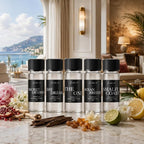 Scentiment Luxury Hotel Scents – 5 Diffuser Oil Set | Secret Desires, Day Dream, The One, Ocean Breeze & Amalfi Coast | Fresh Floral, Woody & Citrus Scents Home Fragrance Oils 5 x 0.68 fl oz (20 mL)