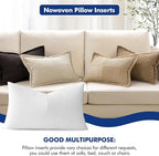 MIULEE Pillow Insert 12x20 Inch, Decorative Rectangle Throw Pillow Insert, Premium Fluffy Pillow Forms Stuffer for Sofa Couch Living Room (Pack of 2)