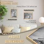 Natural Solid Wood 7x9 Picture Frame, Display 7 x 9 Inch Picture Poster Photo, Vertical & Horizontal Wall Hanging - 2 Pack/Natural/7"x9"