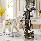 12.3 in Lady Justice Statue Scale of Justice Sculpture Blind Justice Figurine Law Office Decor for Desk Bookshelf Living Room Ldeal Gift for Lawyer Friends Who Long for Fairness and Justice