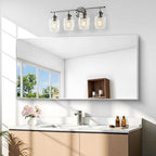 BONEWEI Silver Bathroom Mirror,24x48 inch Wall Mirror for Bathroom Wall Mounted,Large Rectangle Mirror for Bathroom Over Sink,Modern Metal Frame for Living Room,Bedroom Entryway,Horizontal/Vertical