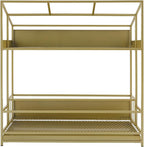 Commercial Metal Umbrella Stand Rack – Heavy Duty Free Standing Organizer with Removable Drip Tray, Entrance Umbrella Organizer for Entryway Home Office Hotel, 26.8x12.6x27.6in (Gold)