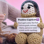 Capricorn Gifts Women Men Birthday Christmas,Capricorn Gifts Positive Card Inspirational Gift for Women Zodiac Astrology Plush Toy for Halloween,Retirement Bosses Day Stuff Things (Capricorn)