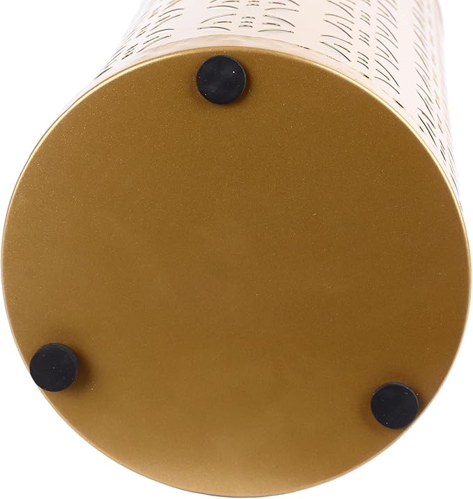 Umbrella Stand, Umbrella Holder for Entryway, Round Proof Hollow Metal Umbrella Holder Bin for Home Entryway (Gold)