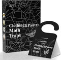 Moth Traps, Clothes Moth Killer for House Indoor Clothing- Glue Traps with Pheromones for Wool Closet Carpet Food, Sticky Trap Based Repellent for Closet, Kitchens - 5Pack