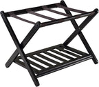 Winsome Reese Luggage Rack with Storage Shelf, for Guest Room, Bedroom, Foldable, No Assembly, Espresso
