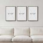 Framed Vintage Botanical Wall Art, 3 Piece Neutral Floral Plants Canvas Painting Prints Artwork for Living Room, Rustic Flowers Pictures for Farmhouse Bedroom Kitchen Dining Room Home Decor, 16x24 In
