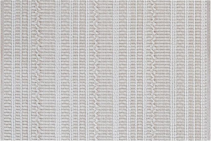 Modern Indoor Rug Stripe 2x3 Area Rugs for Living Room Luxury Kitchen Bedroom Durable Soft Geometric Durable Low and High Pile Stain Resistant Non Shedding Area Carpet 2x3