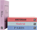 PROBENEX Pastel Medium | 4 PCS Faux Decorative Books for Home Decor | Not Real Books (Cardboard Boxes) | Coffee Table, Shelf Styling & Modern Aesthetic Accent Pieces for Living Room, Office