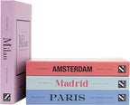 PROBENEX Pastel Medium | 4 PCS Faux Decorative Books for Home Decor | Not Real Books (Cardboard Boxes) | Coffee Table, Shelf Styling & Modern Aesthetic Accent Pieces for Living Room, Office