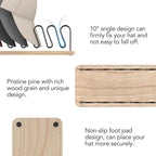 Hat Organizer for Baseball Caps 2 Pack, Premium Wood and Metal Design Hat Storage for 14 Baseball Caps, Tabletop Hat Racks for Closet, Dresser, Entrance (2PCS)