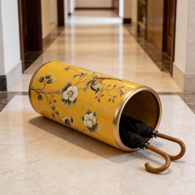 Ceramic Umbrella Holder, Walking Stick and Cane Stand, Home Decor Vase, Floor-Standing Umbrella Stand, Non-Slip Base, for Home, Office, Entryways, and Indoor Use