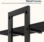 HOOBRO Floating Shelves, 15 Inch Wall Shelf Set of 3, Wall Mounted Storage Shelves 2-Tier, Hanging Bathroom Shelves, for Living Room, Bedroom, Bathroom, Kitchen, Black BK32BJP301